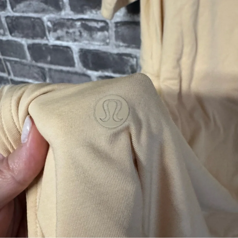 LULULEMON Cotton Wrap-Front T-Shirt Dress yellow